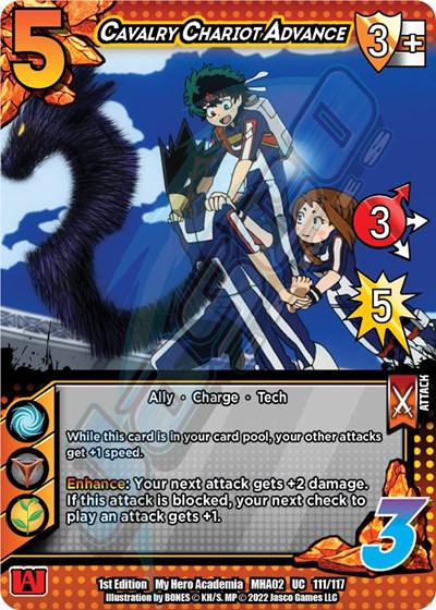 Cavalry Chariot Advance (MHA2) #111/117 Uncommon (1st Edition Normal Lightly Played) UniVersus: My Hero Academia: Crimson Rampage UniVersus: 2022
