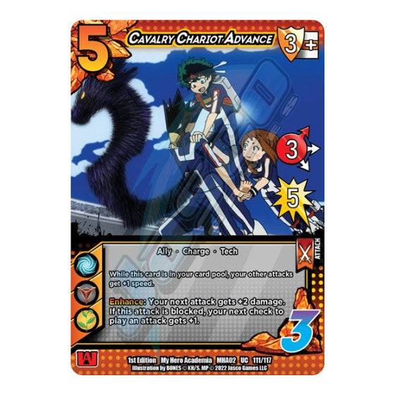 Cavalry Chariot Advance (MHA2) #111/117 Uncommon (1st Edition Normal Lightly Played) UniVersus: My Hero Academia: Crimson Rampage UniVersus: 2022