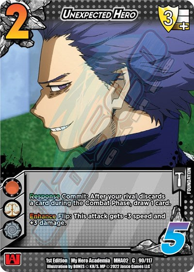 Unexpected Hero (MHA2) #90/117 Common (1st Edition Normal Lightly Played) UniVersus: My Hero Academia: Crimson Rampage UniVersus: 2022