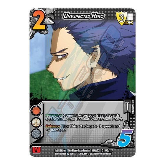 Unexpected Hero (MHA2) #90/117 Common (1st Edition Normal Lightly Played) UniVersus: My Hero Academia: Crimson Rampage UniVersus: 2022