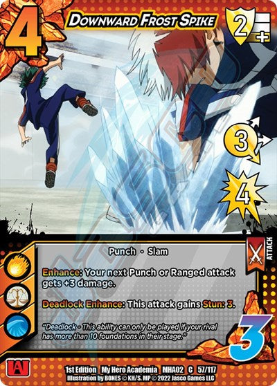 Downward Frost Spike (MHA2) #57/117 Common (1st Edition Normal Lightly Played) UniVersus: My Hero Academia: Crimson Rampage UniVersus: 2022