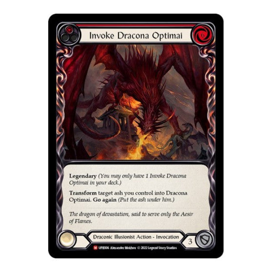Invoke Dracona Optimai Dracona Optimai (UPR) #UPR006 Majestic Uprising Flesh and Blood TCG: 2022