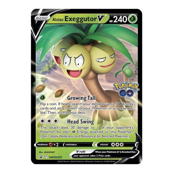 Alolan Exeggutor V SWSH225 (SWSD) #SWSH225 Promo (Holofoil Near Mint) SWSH: Sword & Shield Promo Cards Pokemon: 2019