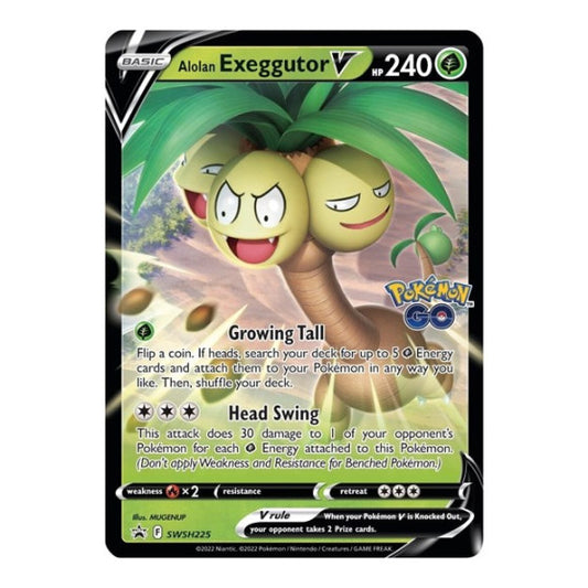 Alolan Exeggutor V SWSH225 (SWSD) #SWSH225 Promo (Holofoil Near Mint) SWSH: Sword & Shield Promo Cards Pokemon: 2019