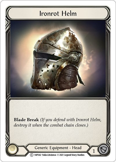 Ironrot Helm (1HP) #1HP342 Common (Lightly Played) History Pack Vol.1 Flesh and Blood TCG: 2022