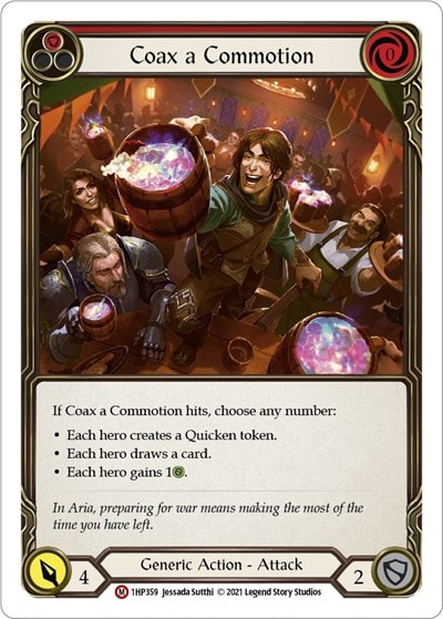 Coax a Commotion (1HP) #1HP359 Majestic (Lightly Played) History Pack Vol.1 Flesh and Blood TCG: 2022