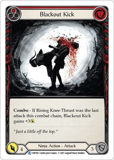 Blackout Kick Red (1HP) #1HP104 Rare (Lightly Played) History Pack Vol.1 Flesh and Blood TCG: 2022