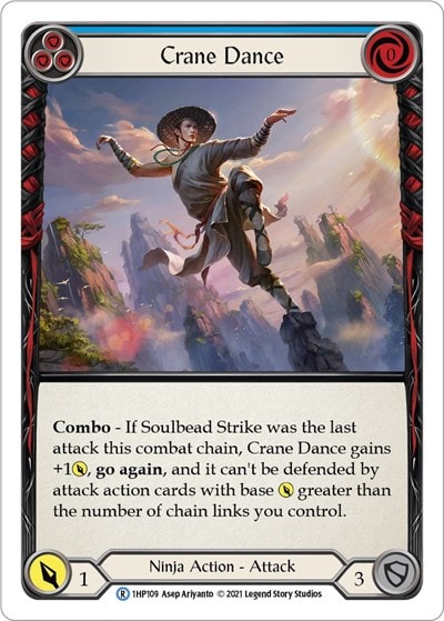 Crane Dance Blue (1HP) #1HP109 Rare (Lightly Played) History Pack Vol.1 Flesh and Blood TCG: 2022