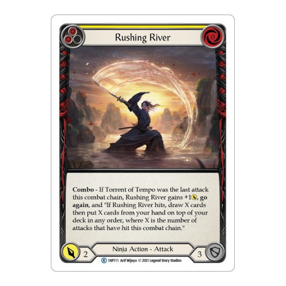 Rushing River (Yellow) (1HP) #1HP111 Rare (Lightly Played) History Pack Vol.1 Flesh and Blood TCG: 2022