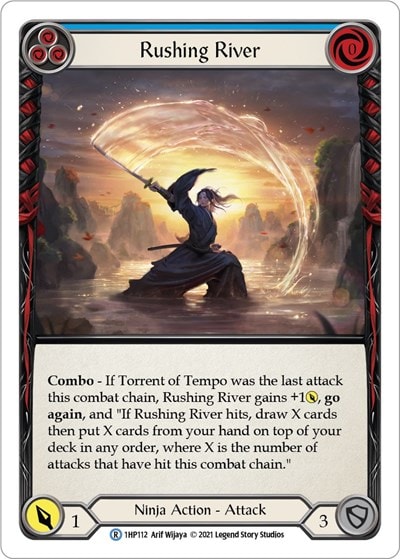 Rushing River Blue (1HP) #1HP112 Rare (Lightly Played) History Pack Vol.1 Flesh and Blood TCG: 2022