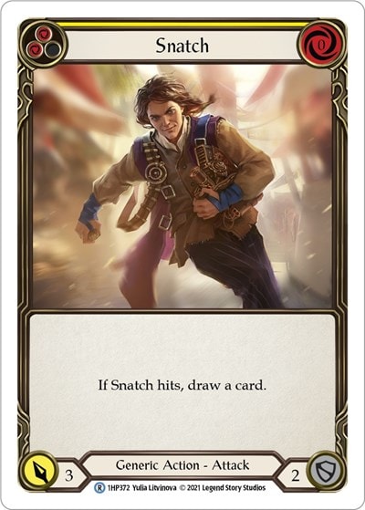Snatch Yellow (1HP) #1HP372 Rare (Lightly Played) History Pack Vol.1 Flesh and Blood TCG: 2022