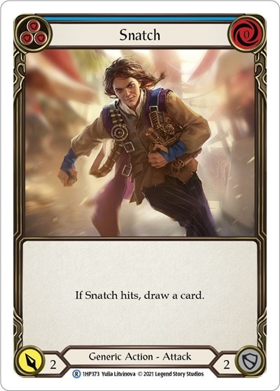 Snatch Blue (1HP) #1HP373 Rare (Lightly Played) History Pack Vol.1 Flesh and Blood TCG: 2022