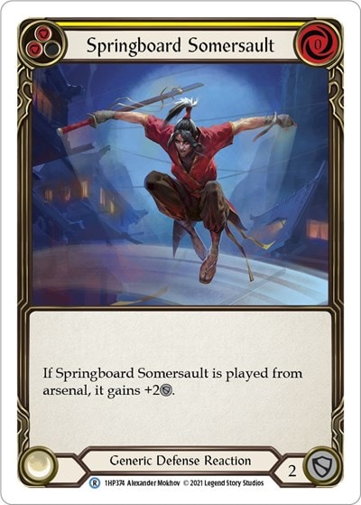 Springboard Somersault (1HP) #1HP374 Rare (Lightly Played) History Pack Vol.1 Flesh and Blood TCG: 2022