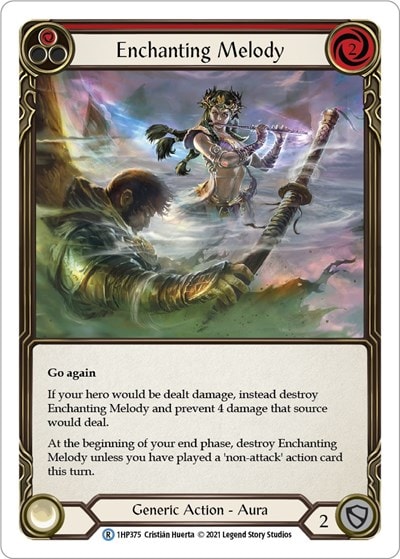 Enchanting Melody Red (1HP) #1HP375 Rare (Lightly Played) History Pack Vol.1 Flesh and Blood TCG: 2022