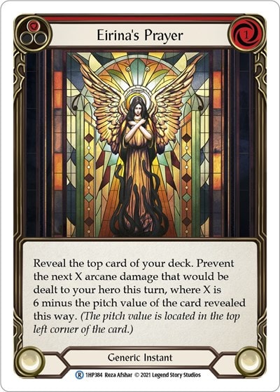 Eirinas Prayer Red (1HP) #1HP384 Rare (Lightly Played) History Pack Vol.1 Flesh and Blood TCG: 2022