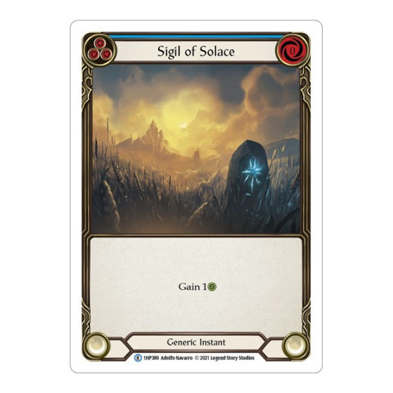 Sigil of Solace (Blue) (1HP) #1HP389 Rare (Lightly Played) History Pack Vol.1 Flesh and Blood TCG: 2022