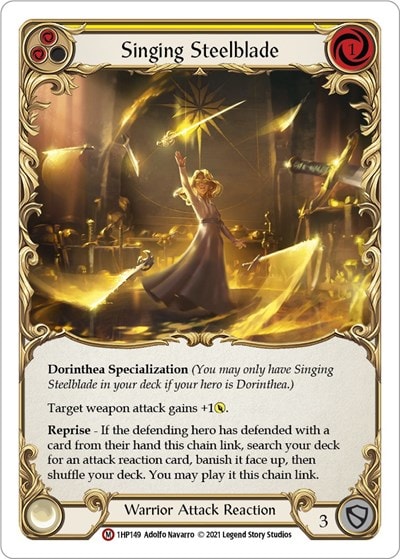 Singing Steelblade (1HP) #1HP149 Majestic (Lightly Played) History Pack Vol.1 Flesh and Blood TCG: 2022