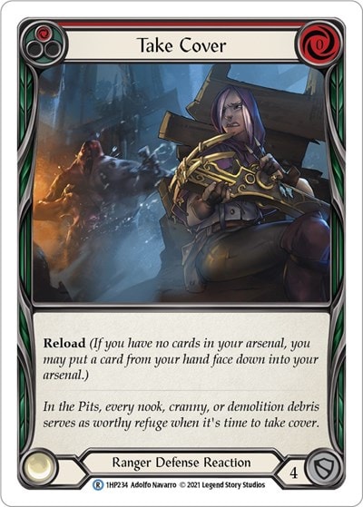 Take Cover Red (1HP) #1HP234 Rare (Lightly Played) History Pack Vol.1 Flesh and Blood TCG: 2022