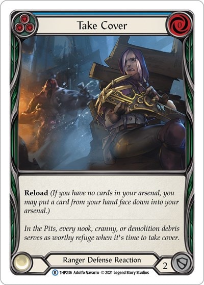 Take Cover Blue (1HP) #1HP236 Rare (Lightly Played) History Pack Vol.1 Flesh and Blood TCG: 2022