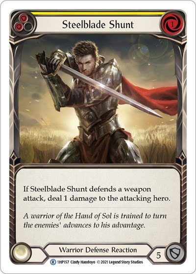 Steelblade Shunt Yellow (1HP) #1HP157 Rare (Lightly Played) History Pack Vol.1 Flesh and Blood TCG: 2022