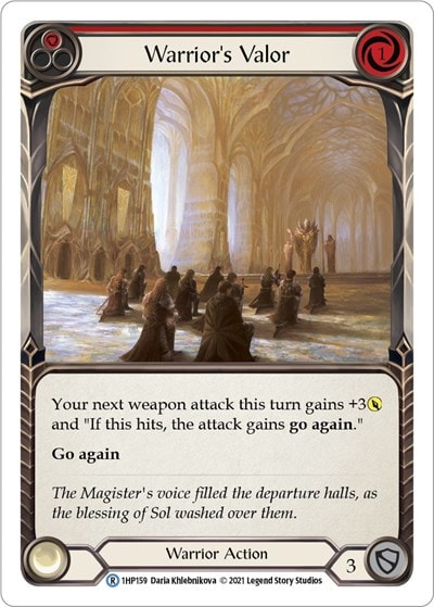 Warriors Valor Red (1HP) #1HP159 Rare (Lightly Played) History Pack Vol.1 Flesh and Blood TCG: 2022
