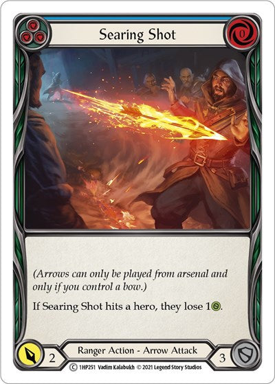 Searing Shot Blue (1HP) #1HP251 Common (Lightly Played) History Pack Vol.1 Flesh and Blood TCG: 2022