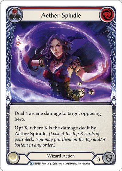 Aether Spindle Red (1HP) #1HP314 Rare (Lightly Played) History Pack Vol.1 Flesh and Blood TCG: 2022
