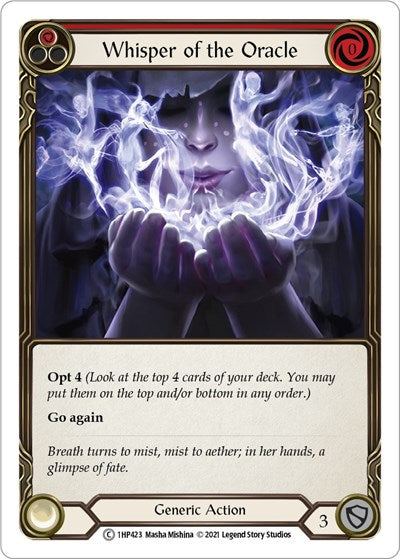 Whisper of the Oracle Red (1HP) #1HP423 Common (Lightly Played) History Pack Vol.1 Flesh and Blood TCG: 2022