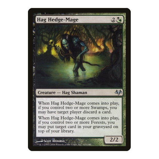 Hag Hedge-Mage (EVE) #123 Uncommon (Damaged) Eventide Magic: The Gathering: 2008