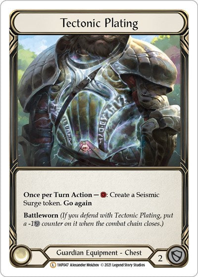 Tectonic Plating (1HP) #1HP047 Legendary (Near Mint) History Pack Vol.1 Flesh and Blood TCG: 2022