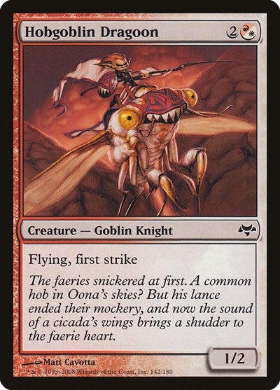 Hobgoblin Dragoon (EVE) #142 Common (Lightly Played) Eventide Magic: The Gathering: 2008