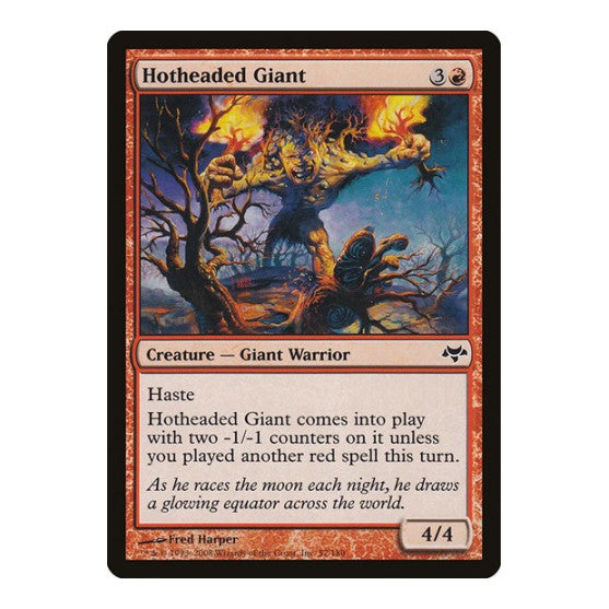 Hotheaded Giant (EVE) #57 Common (Lightly Played) Eventide Magic: The Gathering: 2008