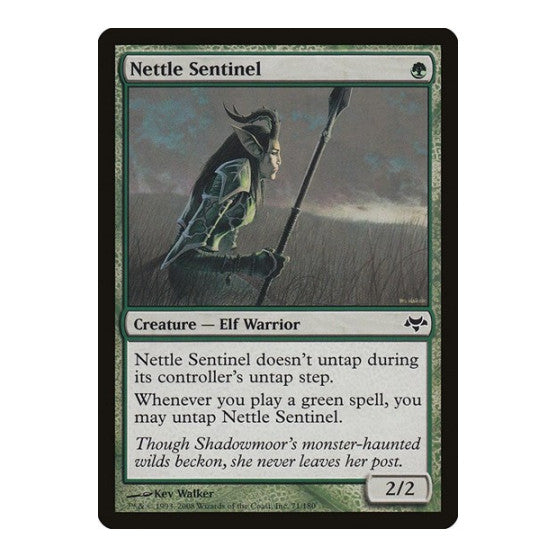 Nettle Sentinel (EVE) #71 Common (Lightly Played) Eventide Magic: The Gathering: 2008