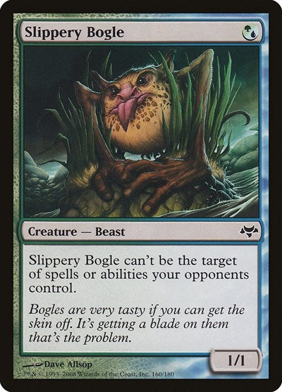 Slippery Bogle (EVE) #160 Common (Lightly Played) Eventide Magic: The Gathering: 2008