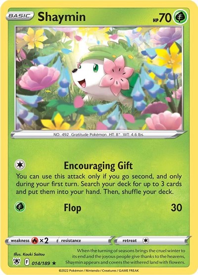 Shaymin (SWSH10) #014/189 Rare (Reverse Holofoil Lightly Played) SWSH10: Astral Radiance Pokemon: 2022