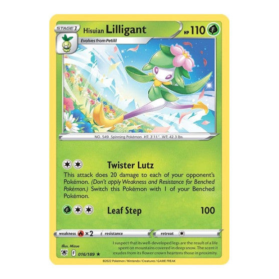 Hisuian Lilligant (SWSH10) #016/189 Holo Rare (Holofoil Near Mint) SWSH10: Astral Radiance Pokemon: 2022