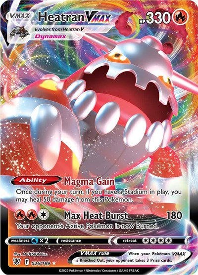 Heatran VMAX (SWSH10) #026/189 Ultra Rare (Holofoil Near Mint) SWSH10: Astral Radiance Pokemon: 2022