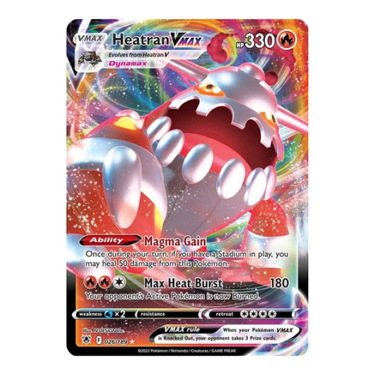 Heatran VMAX (SWSH10) #026/189 Ultra Rare (Holofoil Near Mint) SWSH10: Astral Radiance Pokemon: 2022