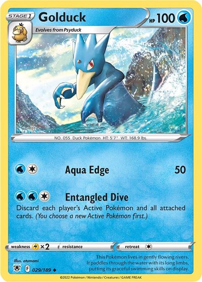 Golduck (SWSH10) #029/189 Uncommon (Reverse Holofoil Lightly Played) SWSH10: Astral Radiance Pokemon: 2022