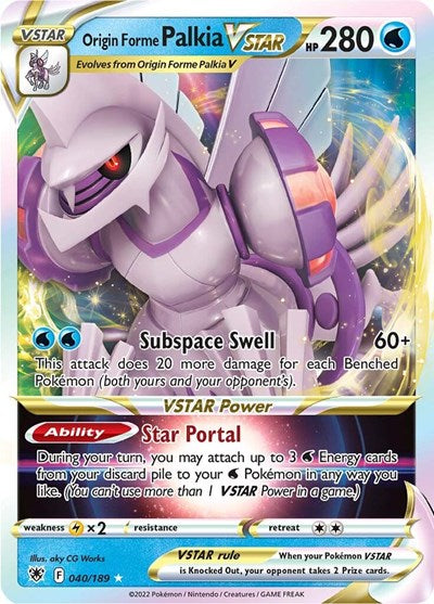 Origin Forme Palkia VSTAR (SWSH10) #040/189 Ultra Rare (Holofoil Near Mint) SWSH10: Astral Radiance Pokemon: 2022