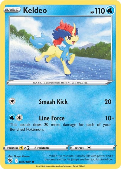 Keldeo (SWSH10) #045/189 Holo Rare (Holofoil Near Mint) SWSH10: Astral Radiance Pokemon: 2022