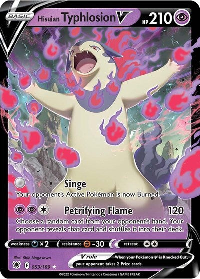 Hisuian Typhlosion V (SWSH10) #053/189 Ultra Rare (Holofoil Near Mint) SWSH10: Astral Radiance Pokemon: 2022