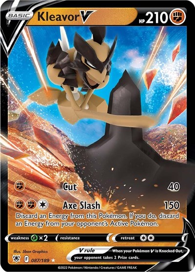 Kleavor V (SWSH10) #087/189 Ultra Rare (Holofoil Near Mint) SWSH10: Astral Radiance Pokemon: 2022