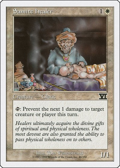 Samite Healer (6ED) #40 Common Classic Sixth Edition Magic: The Gathering: 1999