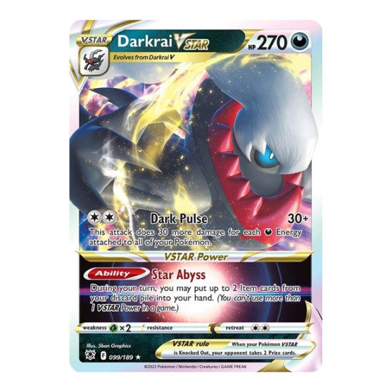 Darkrai VSTAR (SWSH10) #099/189 Ultra Rare SWSH10: Astral Radiance Pokemon: 2022