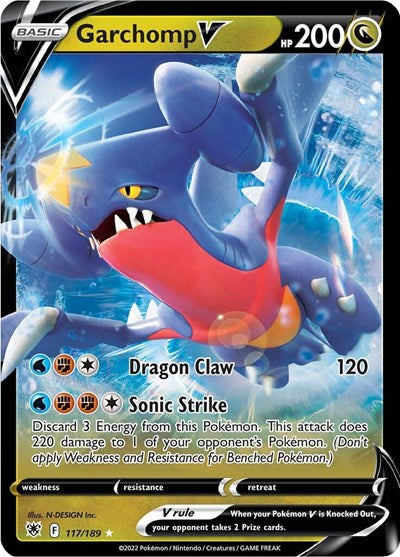 Garchomp V (SWSH10) #117/189 Ultra Rare (Holofoil Near Mint) SWSH10: Astral Radiance Pokemon: 2022