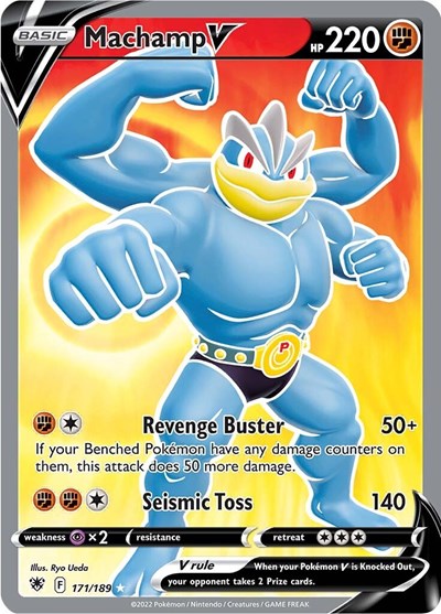 Machamp V Full Art (SWSH10) #171/189 Ultra Rare (Holofoil Near Mint) SWSH10: Astral Radiance Pokemon: 2022