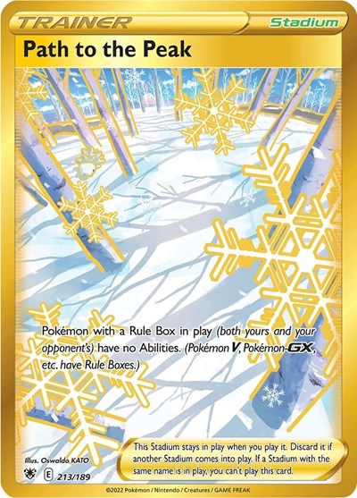 Path to the Peak (Secret) (SWSH10) #213/189 Secret Rare (Holofoil Near Mint) SWSH10: Astral Radiance Pokemon: 2022