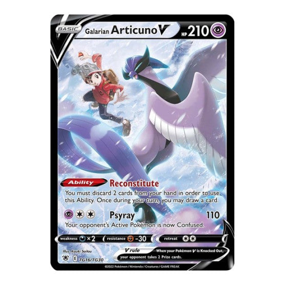 Galarian Articuno V (SWSH10:TG) #TG16/TG30 Ultra Rare (Holofoil Moderately Played) SWSH10: Astral Radiance Trainer Gallery Pokemon: 2022
