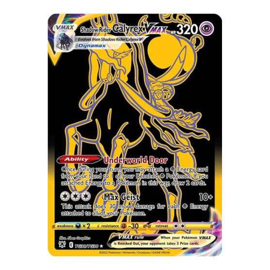 Shadow Rider Calyrex VMAX (Secret) (SWSH10:TG) #TG30/TG30 Secret Rare (Holofoil Near Mint) SWSH10: Astral Radiance Trainer Gallery Pokemon: 2022